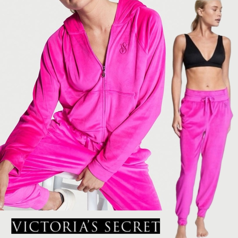 Victoria's Secret Hot Pink Velour Set